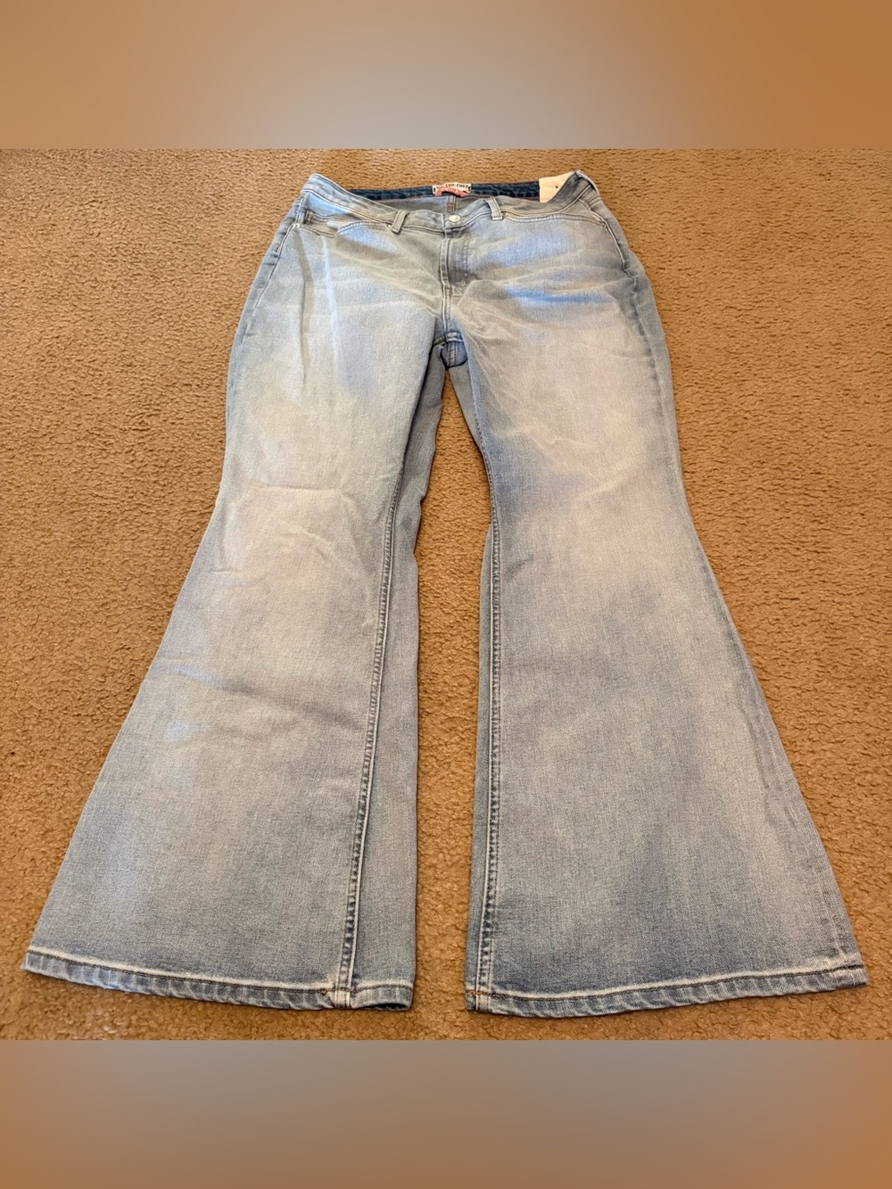 Free People Light Wash High Rise Flare Jeans - Picture 2 of 4